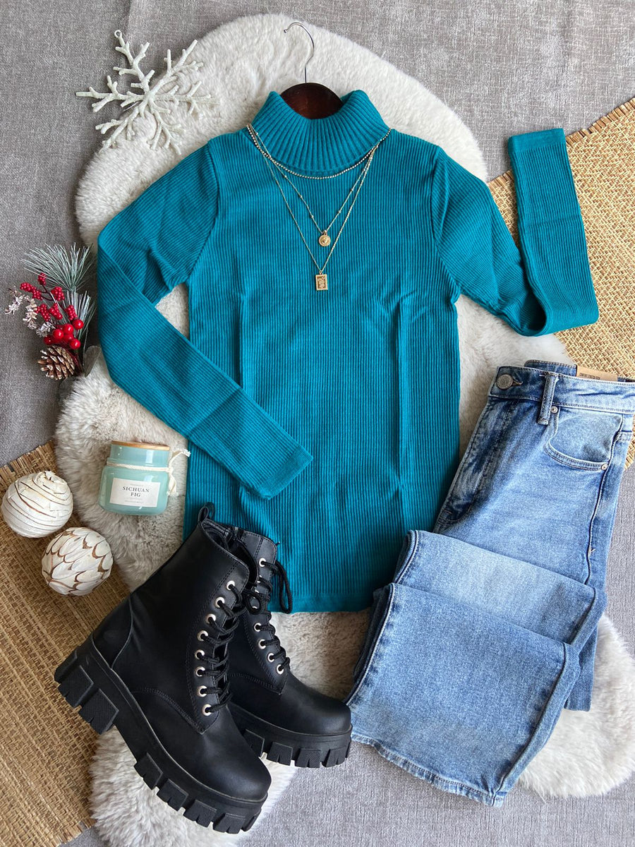 Mezclilla Outfit Blusa Cuello Alto Blusa Cuello Outfits Con Buzo