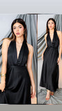 Vestido satín negro