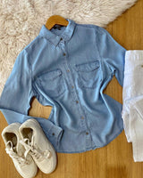 Camisa denim tono medio