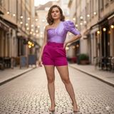 Bodysuit un hombro lila