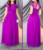 Vestido largo color bugambilia