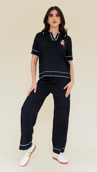 Set tejido negro