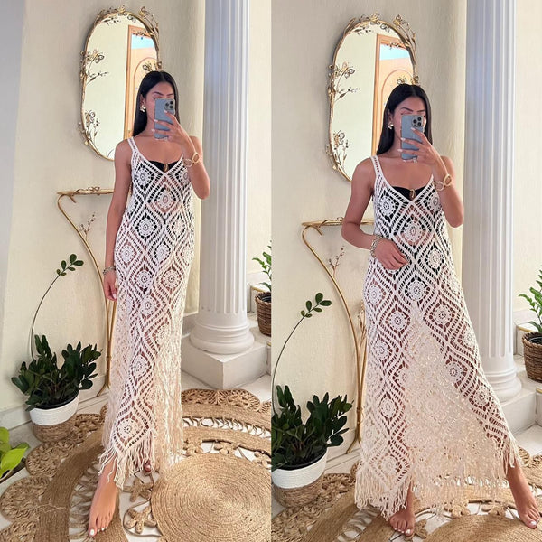 Vestido / salida de playa blanco