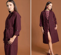 Gabardina color tinto