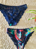 Bikini encaje marino estampa