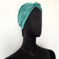 Headband verde rayas