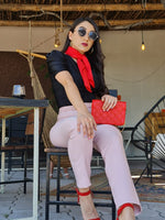 Pantalón a la cintura con pinzas lila – Yoana Batista II Showroom