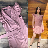 Vestido rosa botones