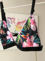 Bralette flores negro