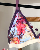 Bralette palmeras morado